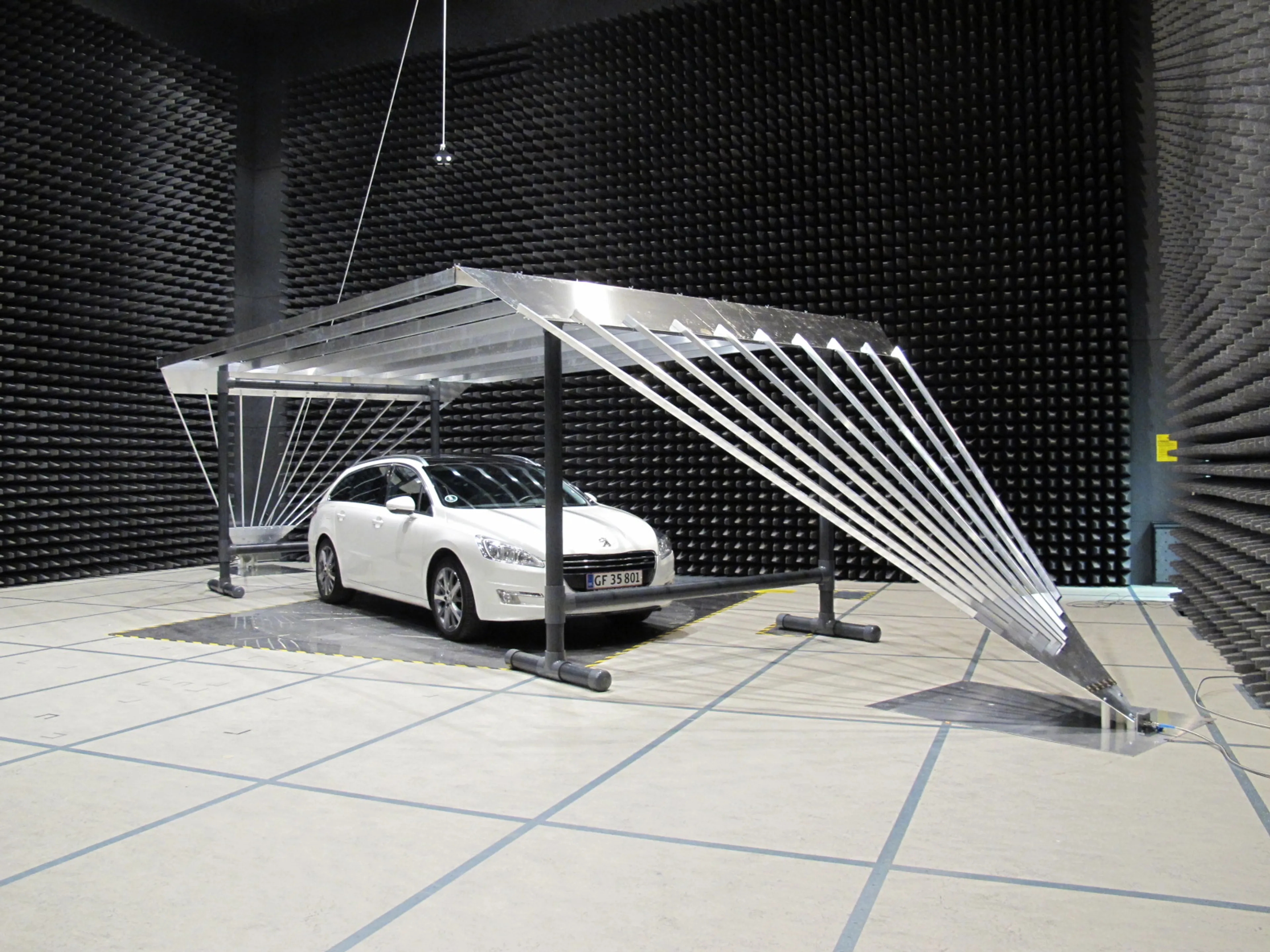 Car in EMC cage