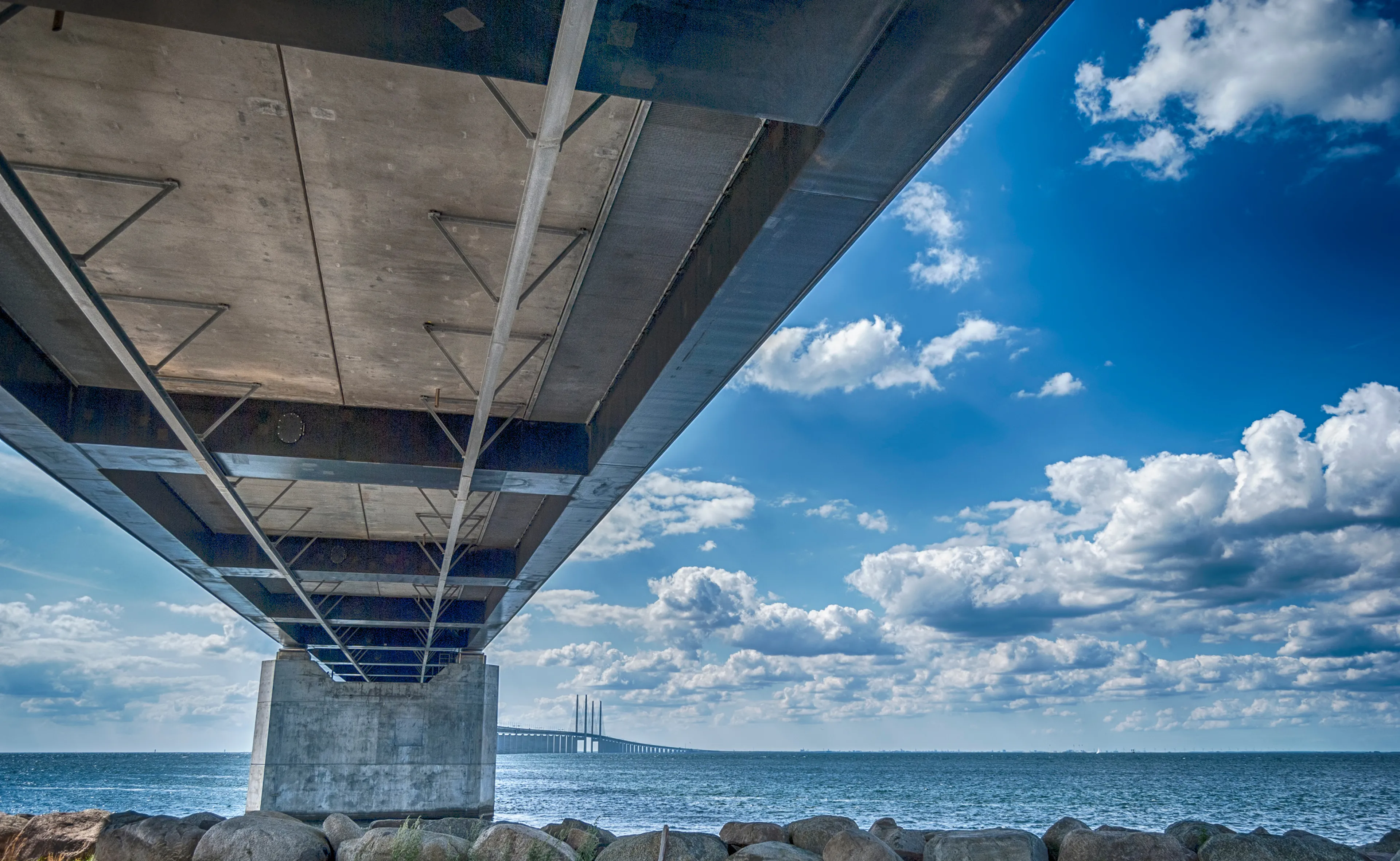 A high Dynamic Range image of the Oresundsbron that connects Sweden with Denmark
