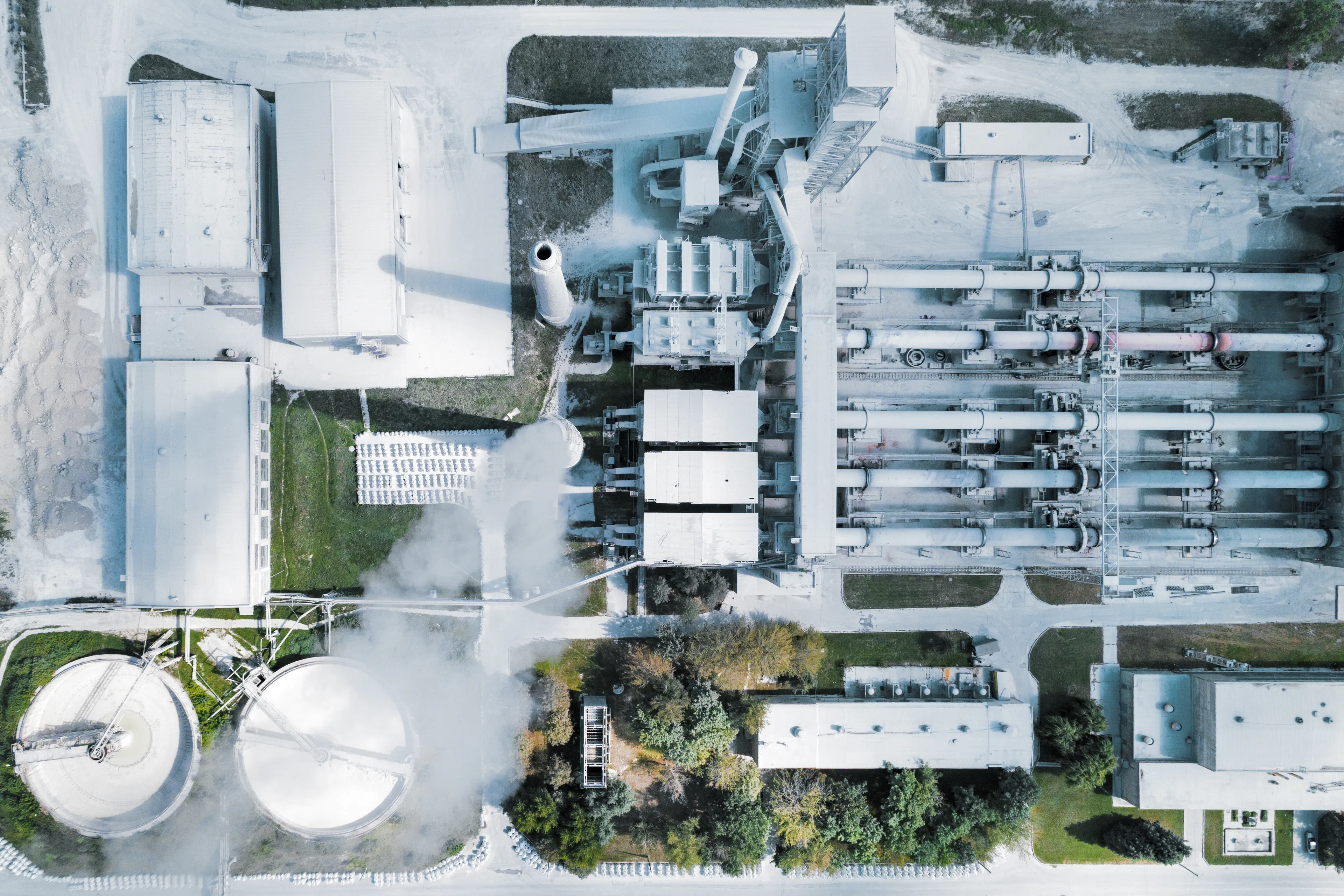 Cement factory from above