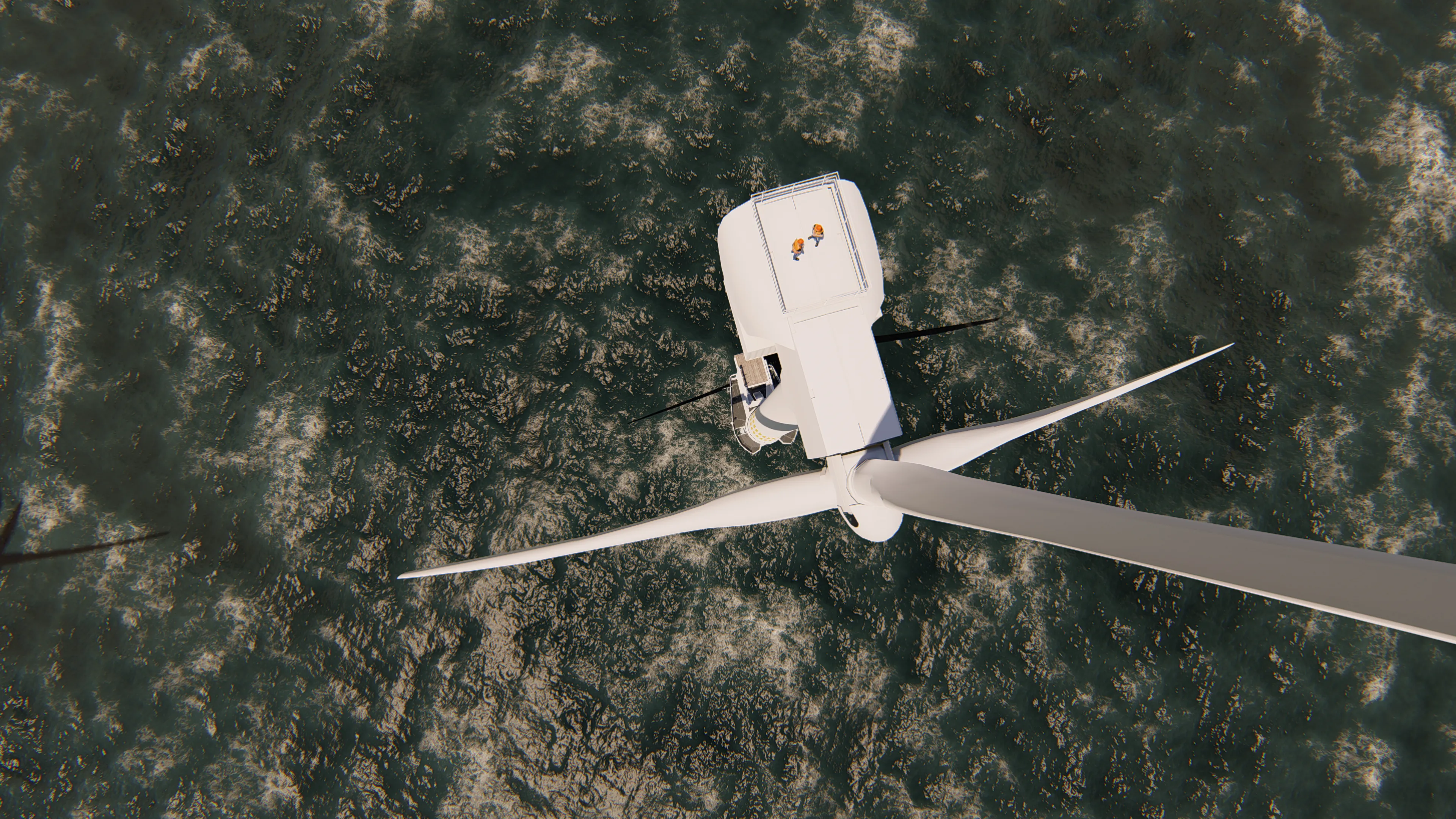 Wind turbine at sea